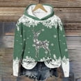 thumbnail image 4 of Women Christmas Outfit Glitter Pullover Hoodie Long Sleeve Winter Warm Soft Loose Fit Casual Sweatshirt For Holiday Party Outfits And Everyday Wear Green XL, 4 of 5