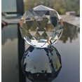 thumbnail image 3 of EOEMY 50mm Clear Flat Bottom Faceted Prism Ball Crystal Paperweight Suncatcher Decor, 3 of 8