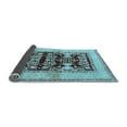 thumbnail image 2 of Ahgly Company Indoor Round Oriental Light Blue Industrial Area Rugs, 7' Round, 2 of 4