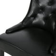 thumbnail image 4 of Noble House Will Faux Leather Tufted Dining Chairs, Set of 6, Midnight Black and Matte Black, 4 of 8