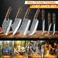 thumbnail image 3 of 14pcs Kitchen Knives Set -Kepeak Butcher Knife,Chef Knife, Boning Knife, Meat Cleaver - BBQ, Outdoor, Camping(Cloud), 3 of 7