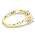 thumbnail image 5 of ESTE ORIGIN Curved Moissanite Wedding Ring – 0.37Ct Pear & Round Accent Stones, Stackable Band in 10K Yellow Gold for Women, 5 of 7