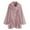 Pink, variant on Frostluinai Fuzzy Fleece Cardigan for Women Lapel Collar Long Sleeve Fluffy Cardigan Plus Size Solid Button Outerwear Pajama with Pocket