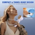 thumbnail image 2 of JELLOO Portable Handheld Fan Rechargeable Turbo Ice Cooling Fan Personal Mini Fan Small Foldable 3-IN-1 Neck/Desk/Hand Fan, Travel Essentials Gifts, 2 of 8