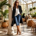 thumbnail image 6 of Enjoytime Fleece Jacket Women Fall Winter Stand Collar Zip Up Long Coat Warm Casual Trendy Long Sleeve Outerwear with Pockets, 6 of 8