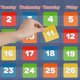 thumbnail image 2 of Calendario de aula, calendario escolar para niños que aprenden en casa, suministros para el aula de escuela en casa para profesores de primaria (azul), 2 of 4