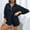 Black, variant on Babysbule Womens Fall Plus Top Sets Outfit Women Casual Summer Solid Long Sleeve Tops And Short Pants Suit