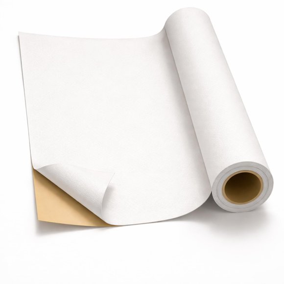 Película decorativa TNDCKP tipo gamuza, 43 x 183 cm, blanca, para forrar auto