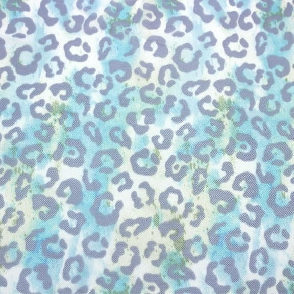 OffWhite Blue 60" Wide Printed Poly Spandex Lace Power Mesh Fabric by The Yard-100 GSM, Lightweight, 4-Way Stretch, Breathable – Apparel, Headbands, Bridal & Accessories.