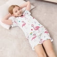 thumbnail image 6 of Silky Satin Kids' Pajama Set Breathable & Smooth Unisex Button-Down Pajamas Cute Flamingo Pattern, 6 of 8