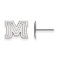 thumbnail image 1 of Solid 10k White Gold Official Montana State University Extra Small Tiny Post Studs Earrings - 9mm x 12mm, 1 of 3