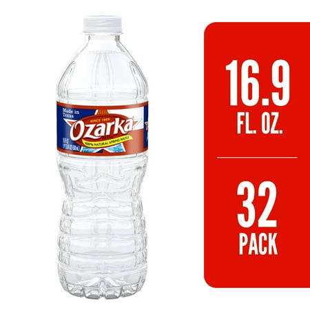 OZARKA Brand 100% Natural Spring Water, 16.9-ounce plastic bottles (Pack of 32)