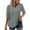 Gray, variant on Womens Plus Size Tops Elbow-Length Puff Sleeve Dressy Blouses Crew Neck Pleated Front Casual Loose Tunic Tops Summer Shirts S-2XL