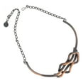 thumbnail image 3 of Copper Choker Dog Collar Necklace Abstract Modernist Adjustable Ladies Adult Female Women, 3 of 4