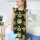 thumbnail image 4 of Fotbe Sunflower Skull Boho Vestido de Dormir para Niñas de 3 a 10 Años, Mangas Cortas, Estilo Princesa, Pijama Camisón con Mangas Voladas-Small, 4 of 6