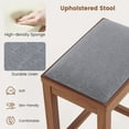 thumbnail image 2 of Gymax 4 PCS Upholstered Wooden Bar Stools Bar Height Chairs Dining Walnut, 2 of 6