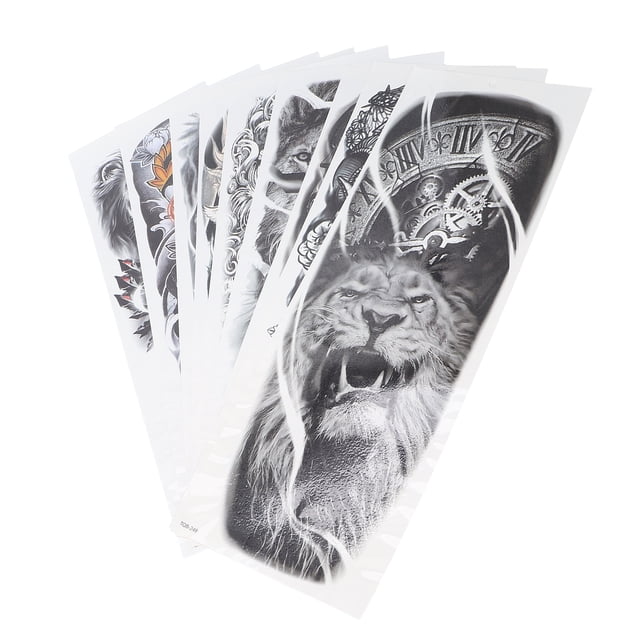 Tatuajes Falsos del Brazo completo, Pegatinas de Tatuaje Patinas de Tatuaje Patch Plantilla de Tatuaje Pegatinas Tatuadas de Tatuaje temporal 3d para el cuello del