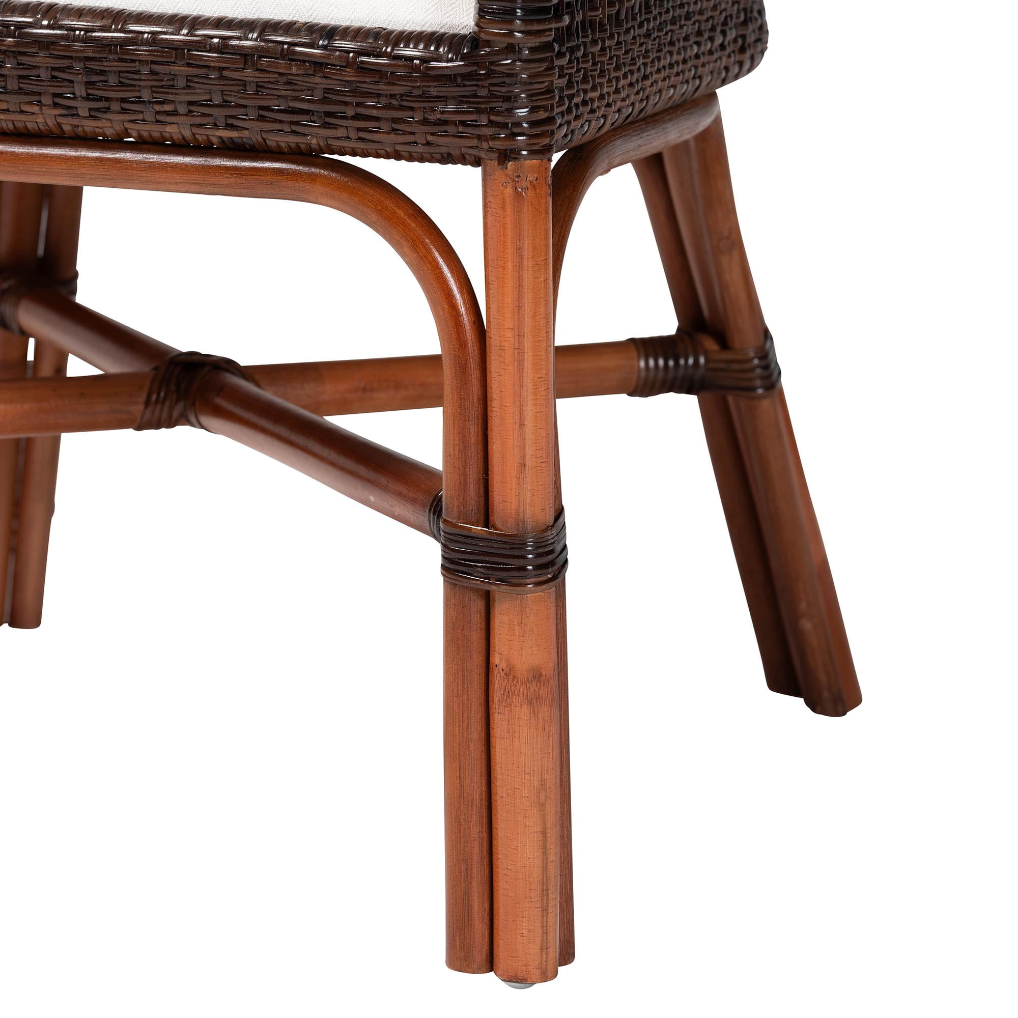 bali & pari Petra Boho Dining Chair, 2-Piece, Espresso