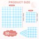 thumbnail image 3 of Uxcell 50Pack Servilletas de Papel Escallopadas a Cuadros Gingham para Fiestas y Eventos[Azul], 3 of 6