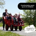 thumbnail image 3 of Children's Factory Angeles Bye Bye Buggy 6 Passenger Stroller | Sturdy Multi Passenger Daycare Stroller with Fat Tires | Easy-to-Fasten Safety Buckles, Parking Brake, & 360 Pivoting Wheels | Red, 3 of 5