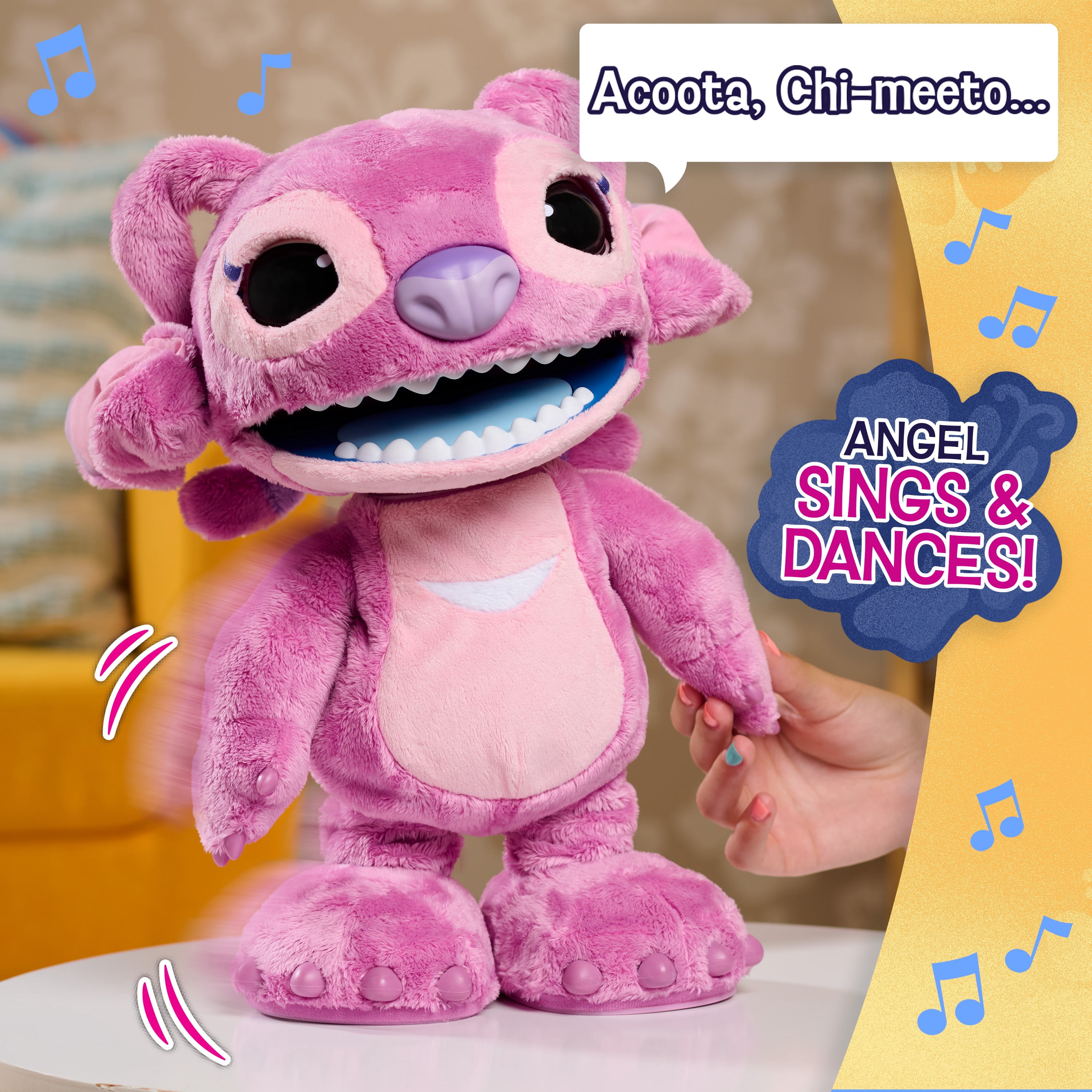 Disney Stitch Ultimate Angel Interactive 17" Plush Toy, 100+ Sounds & Reactions, Kids Ages 3+