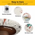 thumbnail image 3 of Elastic Fitted Round Tablecloth, Green Yellow Diamond Waterproof Stretch Table Cover for 45"-54" Tables, Modern Geometric Middle Century Beige Washable Outdoor Tablecloths for Patio, Picnic, Camping, 3 of 9