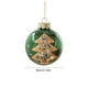 thumbnail image 3 of 3.14in Green Glossy Christmas Ball With Gold Powder High End Electroplating Ball Pearlescent Hand Painteds Patterns Christmas Tree Decoration Arrangement, 3 of 6