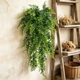 thumbnail image 5 of Clearance Under $5 Artificial Fern Hanging Vine 2 Pack Realistic Indoor Outdoor Wall Garden Decor,2PCS,Green, 5 of 5