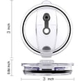 thumbnail image 4 of Replacement Flip Lids for Stainless Steel Insulated Tumbler Travel Mug, Compatible w/YETI Rambler,Ozark Trail,Old Style Rtic and More (20 oz, Clear 2), 4 of 7