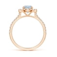 thumbnail image 2 of ANGARA Natural Floating Aquamarine Halo Ring with Diamond Accents in 14K Rose Gold for Women (Size-6mm) | March Birthstone, Birthday, Anniversary, Jewelry Gift for Women | Natural Aquamarine Ring, 2 of 8