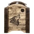 thumbnail image 2 of Homestead Collection Magazine Rack w/ Laser Engraved Wolf Design, Stain & Clear Lacquer Finish, 2 of 9