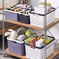 thumbnail image 2 of Cesta de almacenamiento de plástico de 2 pcs Organizador de canasta de baño Cesta de plástico de cocina, 2 of 5