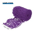 thumbnail image 2 of Uxcell 4" Wide 3 Yard Lace Ribbon Floral Pattern Dark Purple Lace Trim Ribbon for Sewing Making, 2 of 4