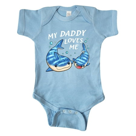 

Inktastic My Daddy Loves Me- whale shark Gift Baby Boy or Baby Girl Bodysuit