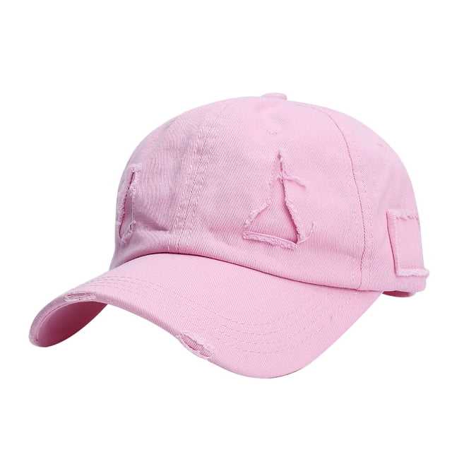 Baseball Caps for Men Women Casual Solid Washed Distressed UV Protection Sun Hat Classic Adjustable Trucker Hat