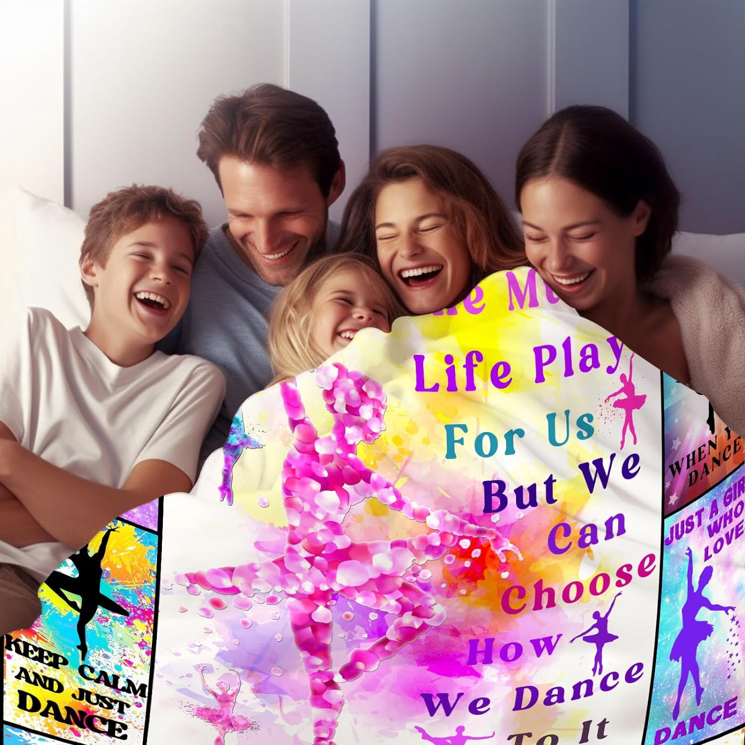 Dance Blanket Soft Cozy Bed Couch Dances Theme Throw Blankets Birthday Gifts for Teen Girls Teachers Women 50"x40"