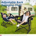 thumbnail image 2 of Portable Hammock Camping Chair with Adjustable Back, Folding Hammock Chair Supports 330lbs, Camping Swing Chair for Adults, Camping Hammock Chair for Lawn, Concerts, Backyard-Black, 2 of 7