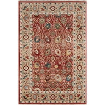 Momeni Lenox Oriental Traditional Area Rugs, Red