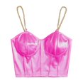 thumbnail image 1 of Fashion Women‘s Solid Color Chain Strap Vest Tight Fitting Basic Camisole, 1 of 2