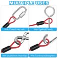 thumbnail image 6 of Uxcell Vinyl Coated Stainless Steel Cable with Loops, Flexible Wire Rope Security Chain Lanyard Lock for Outdoor Lighting Red 1/8" 1.6ft, 6 of 7