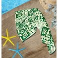 thumbnail image 5 of HAPPY BAY Men's Cover Up Standard Summer Long Pareo Casual Beachwear for Men Holidays Beach Wrap Lava Lava Vacation Swimwear One Size Tropical, Green Vacation, 5 of 5