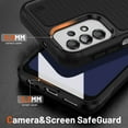 thumbnail image 5 of ELEHOLD for Samsung Galaxy A32 5G 2021 Fit Case, Military-Grade Dual Layer Raised Frame Screen & Camera Lens Protective Armor Hybrid PC+TPU Anti-Drop Shockproof Slim Rugged Case,Black, 5 of 8