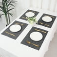 thumbnail image 7 of REGALWOVEN Set of 6 Placemats, Vinyl Placemats for Kitchen Dining Table Decor Washable Heat Resistant Table Placemats Wipeable Table Mat Black 18*12in, 7 of 7