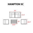 thumbnail image 3 of Hampton 5 Piece Outdoor Wicker Patio Furniture Set 05c, 3 of 7