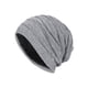 thumbnail image 1 of Qarigey Gorro de punto, gorro cálido de Color sólido, cómodo, transpirable, de fibra acrílica, para otoño e invierno, gorros para la cabeza para Sombreros Gris Qarigey AP013442-03, 1 of 6