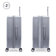 iFLY Volt 28 Expandable Hardside Spinner Checked Luggage, Silver