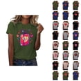 thumbnail image 1 of T-shirts de la Saint-Valentin pour Femmes 2026 Mode Manches Courtes Col Rond Cœur Graphique, 1 of 4