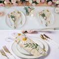 thumbnail image 3 of Spring Daisy Cloth Napkins, Country Watercolor Flower Leaf Plant Washable and Reusable Dinner Napkins Set of 4, Table Napkin for Kitchen Party Birthday Wedding Hotel Housewarming 20"x20", 3 of 9
