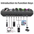 thumbnail image 2 of DJ Equipment Microphone Sound Card Console Studio Sound Card Kit Cable Phone Mixing Computer Live Voice Mixer F998 Sound Card, 2 of 8