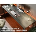 thumbnail image 5 of Computer Desk, 80 Inch Office Desk, Gaming Desk with Storage, Writing Desk Work Desk for Home Office, Study, Long Simple Desk, Large Legroom, Metal Frame, Grey, 5 of 18